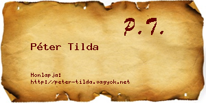 Péter Tilda névjegykártya
