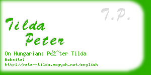 tilda peter business card